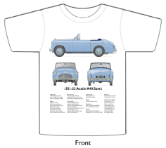 Austin A40 Sport 1951-53 T-shirt Front